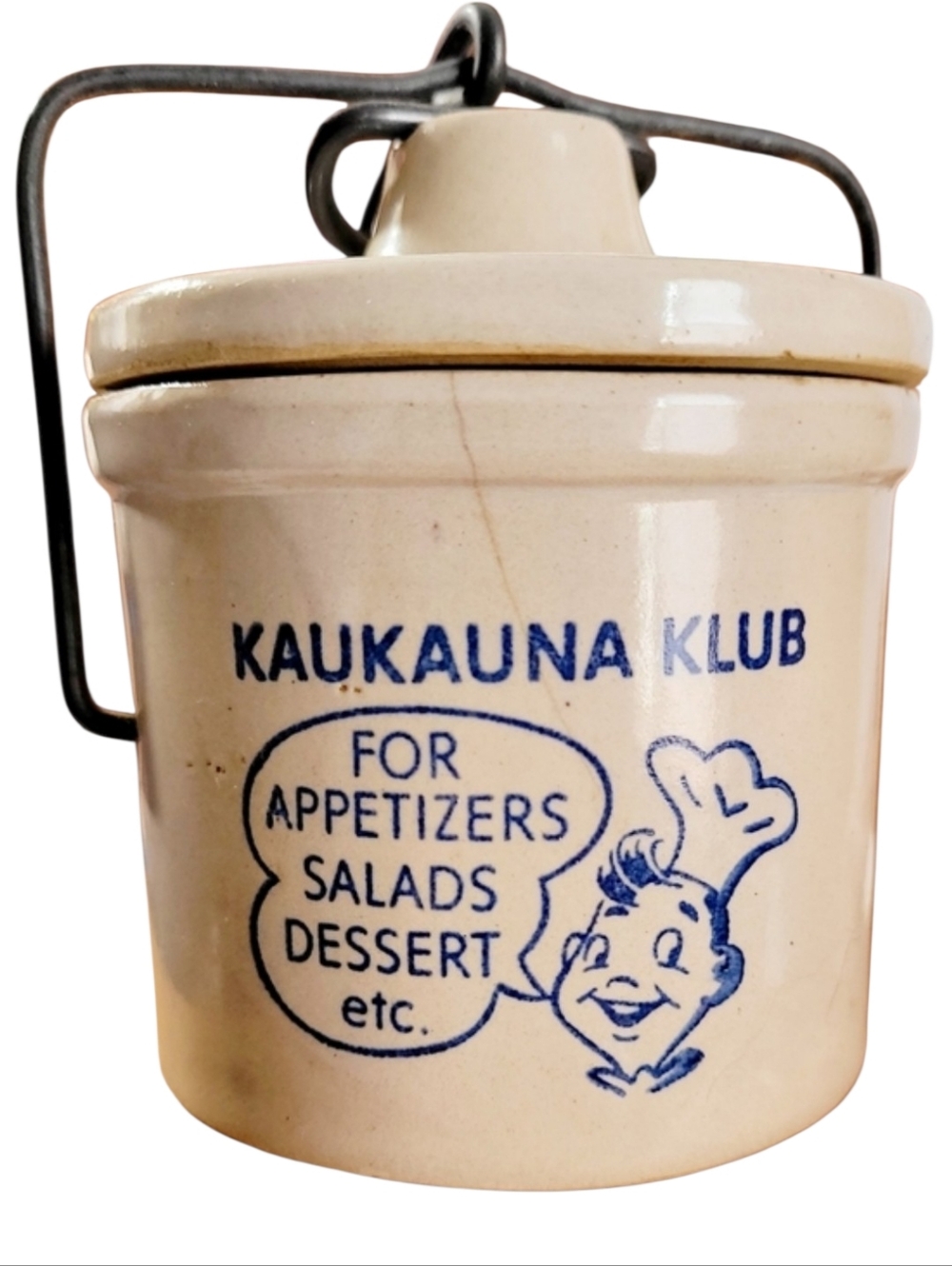 Collectible Vintage Kaukauna Stonewear Cheese Crock